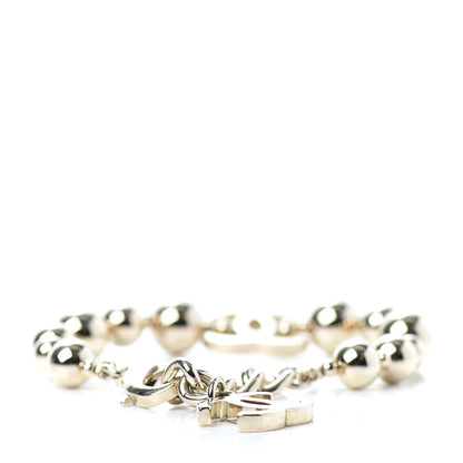 Chanel Metal Beaded CC Bracelet Gold 3 of 4