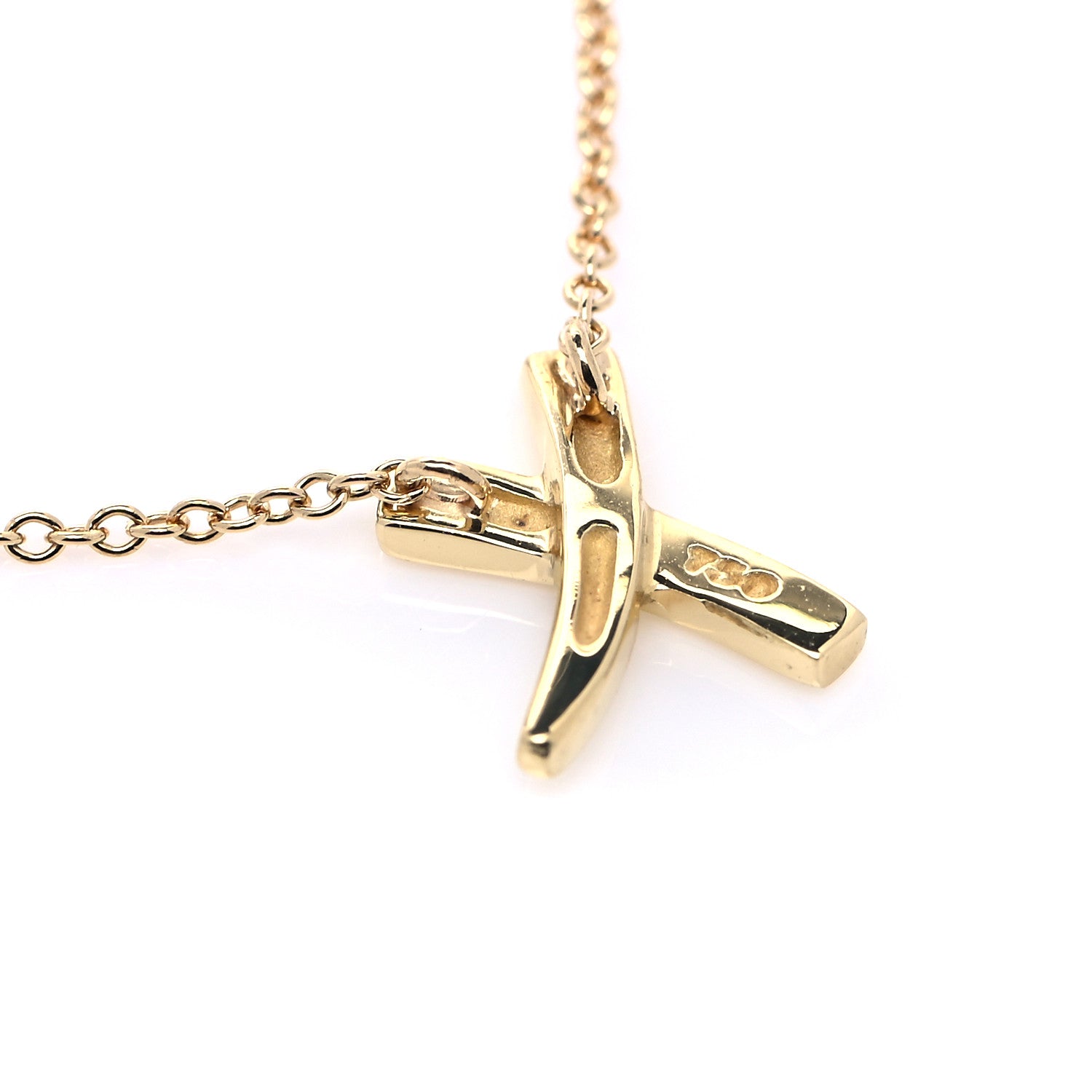 Tiffany 18K Yellow Gold Paloma Picasso Graffiti X Pendant Necklace 4 of 5