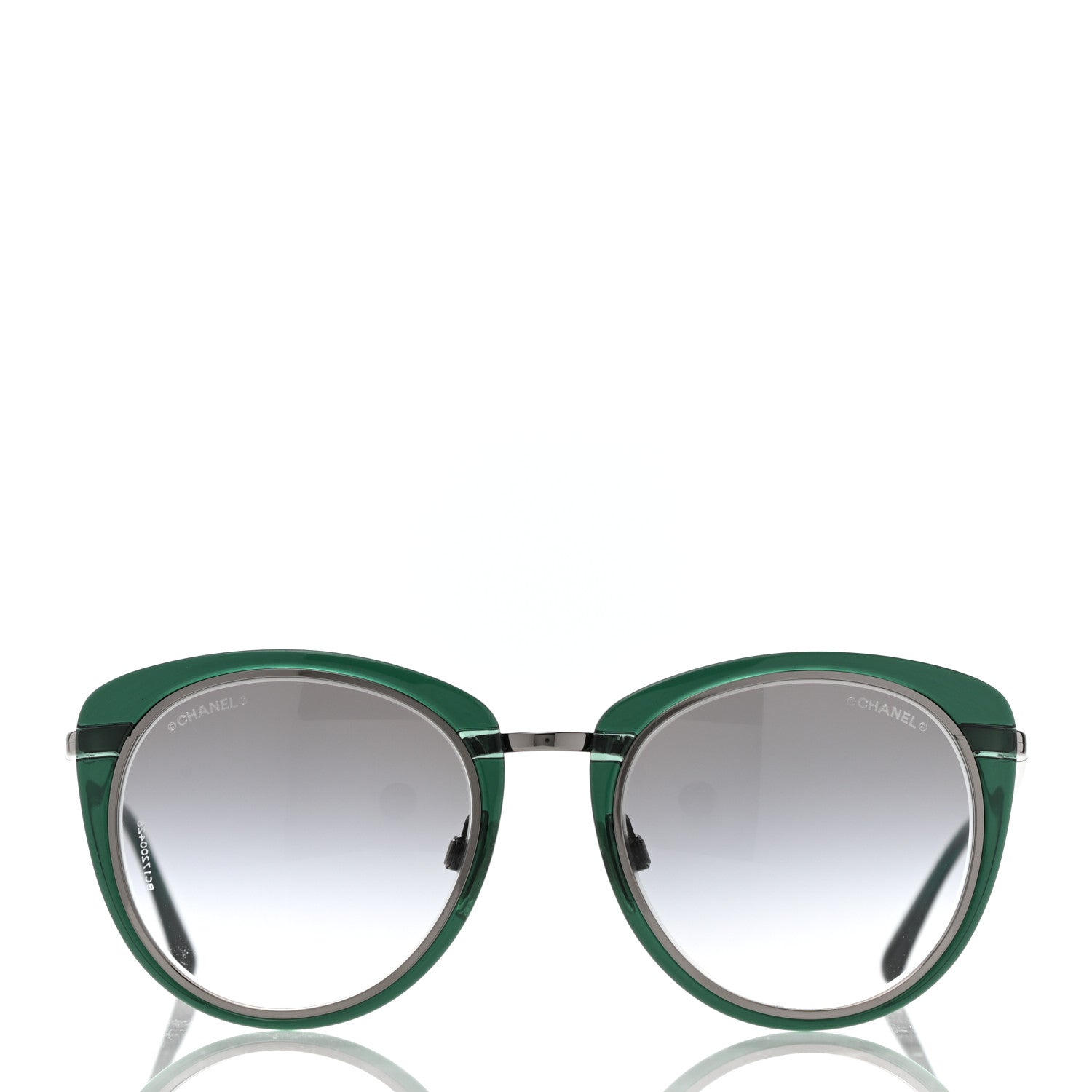 Chanel Round Sunglasses 4202 Green Silver 2 of 8
