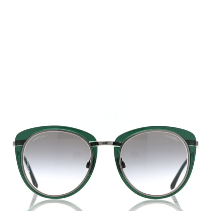 Chanel Round Sunglasses 4202 Green Silver 2 of 8