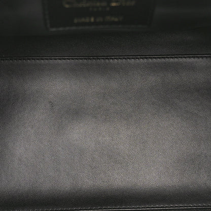 Christian Dior Calfskin Macrocannage Groove 25 Bag Black 5 of 10