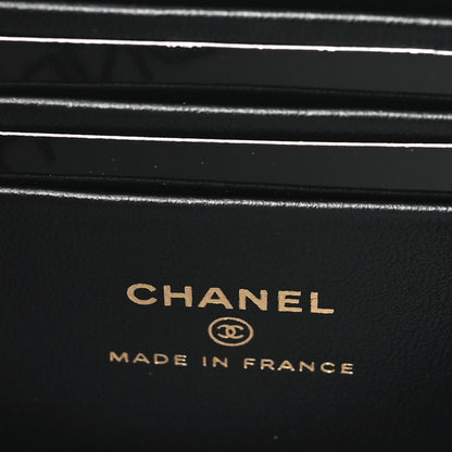 Chanel Lambskin Quilted Small Top Handle Vanity Case With Chain Black 6 of 10