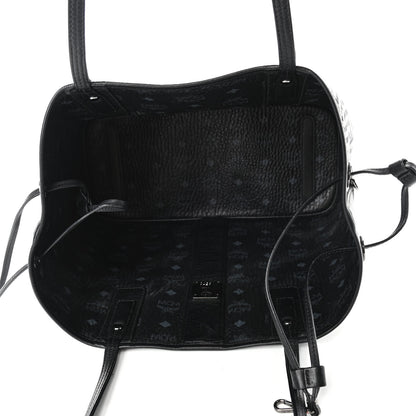 MCM Visetos Medium Liz Reversible Shopper Tote Black 8 of 8