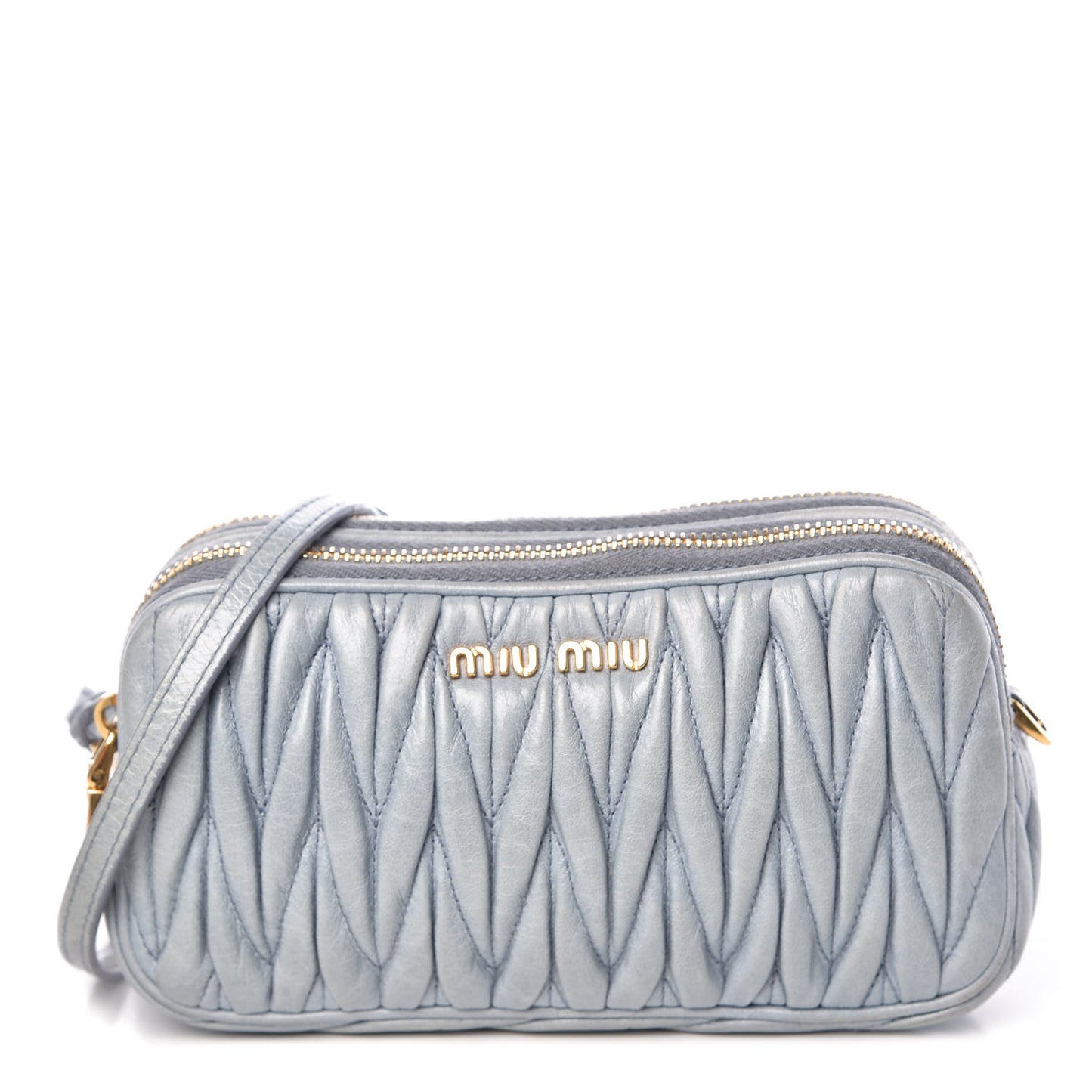 Nappa Matelasse Double Zip Pochette Clutch Nube