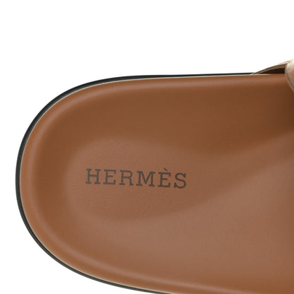 Hermes Nappa Extra Sandals 38 Naturel 6 of 8