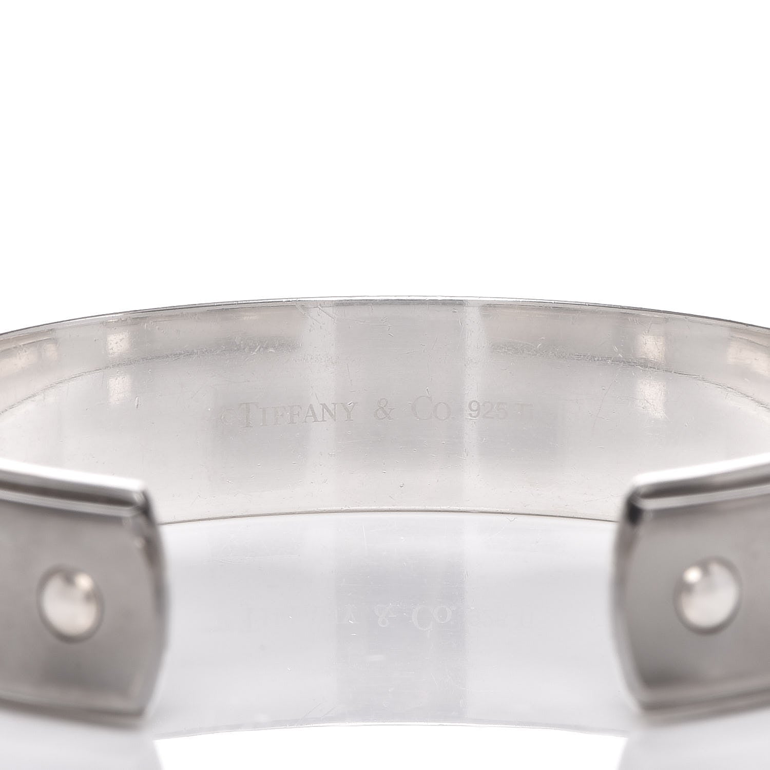 Tiffany Sterling Silver Titanium 1837 Cuff Bracelet 4 of 4