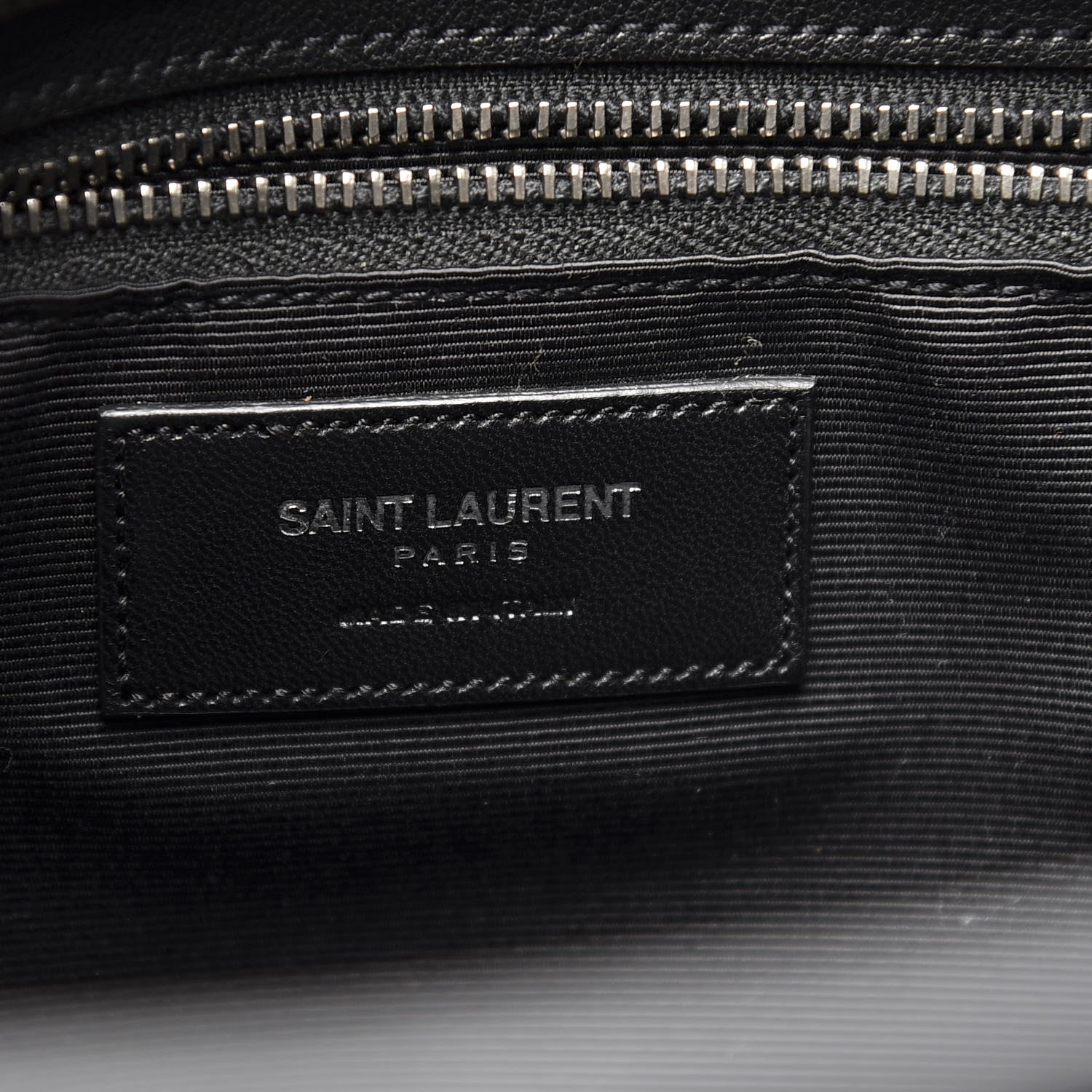 Saint Laurent Calfskin Fringe Monogram Shopping Tote Black 5 of 8