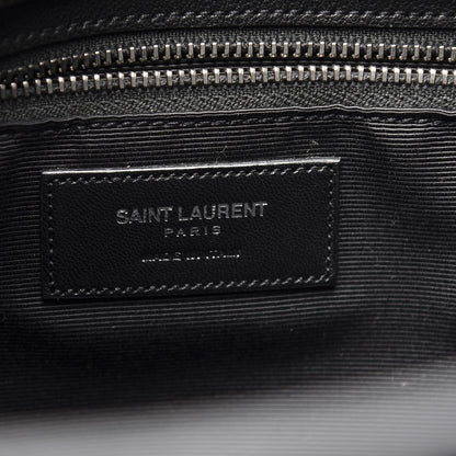 Saint Laurent Calfskin Fringe Monogram Shopping Tote Black 5 of 8
