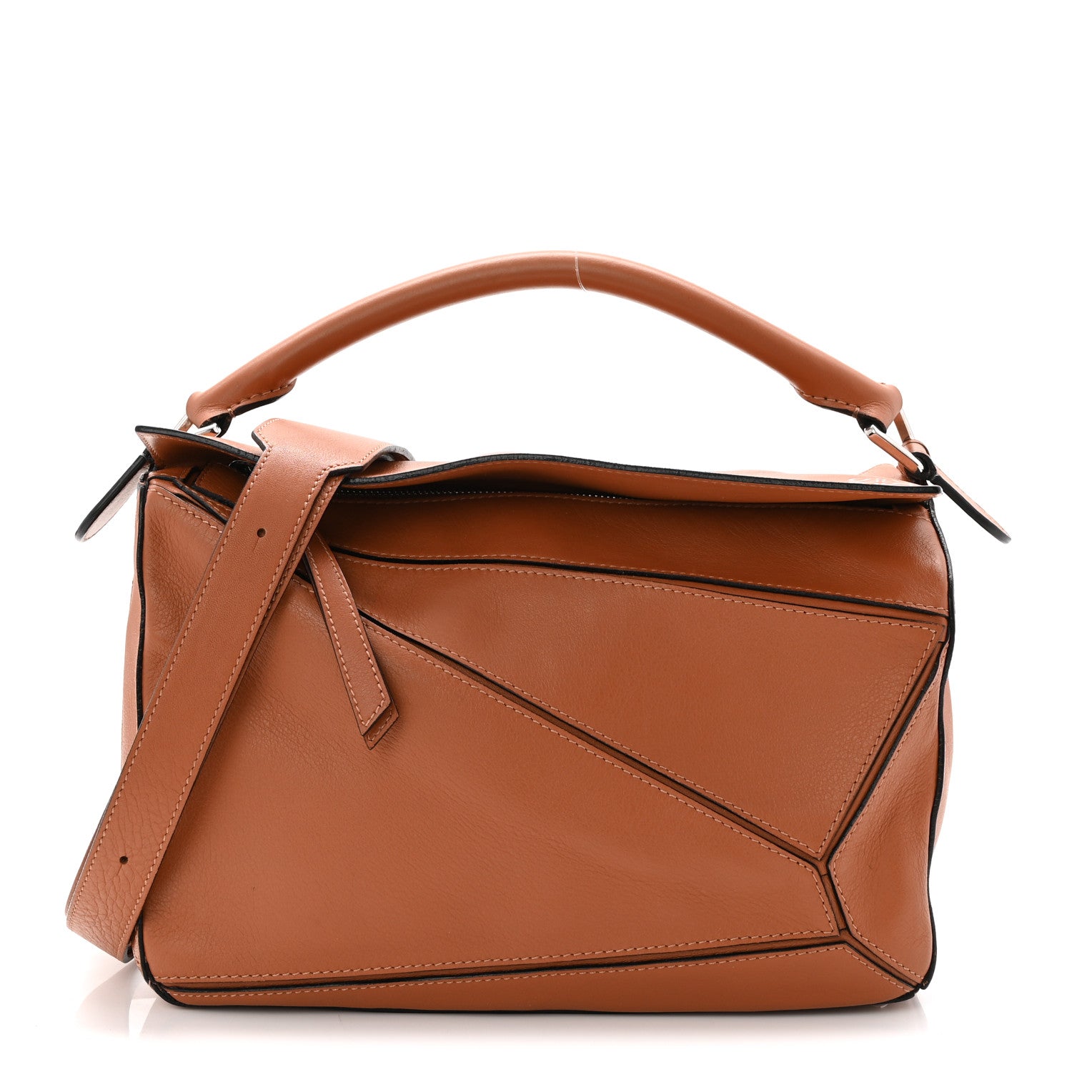 Loewe Calfskin Medium Puzzle Bag Tan 2 of 19