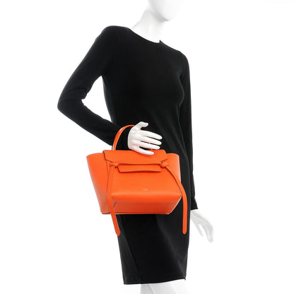 Celine Baby Grained Calfskin Micro Belt Bag Orange 3 of 9