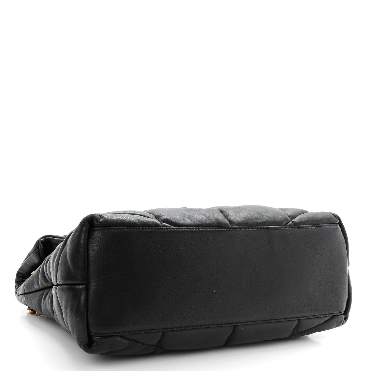 Saint Laurent Lambskin Quilted Medium Loulou Puffer Monogram Chain Satchel Black 4 of 9