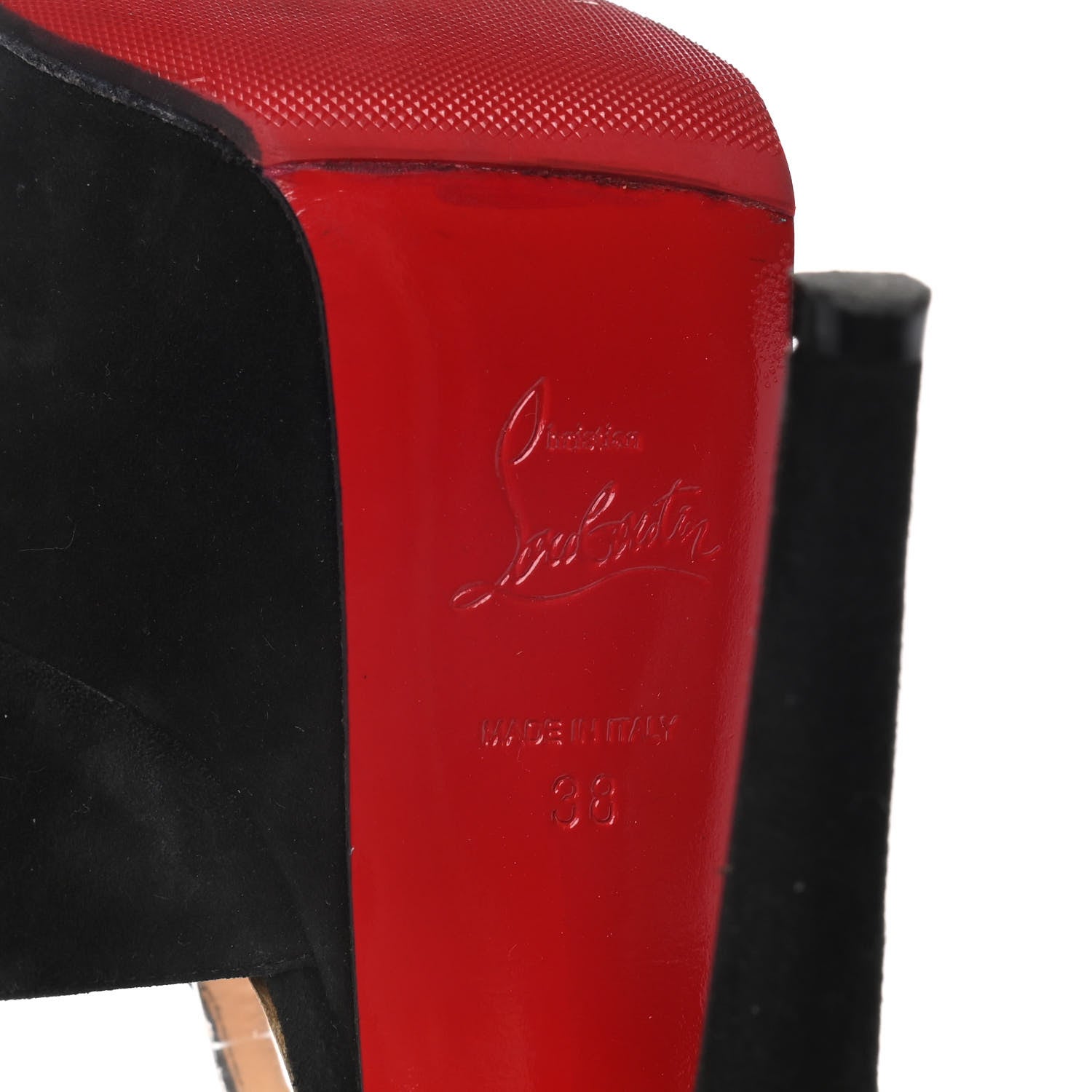 Christian Louboutin Veau Velours Mayada T-Strap Pumps 38 Black 6 of 10