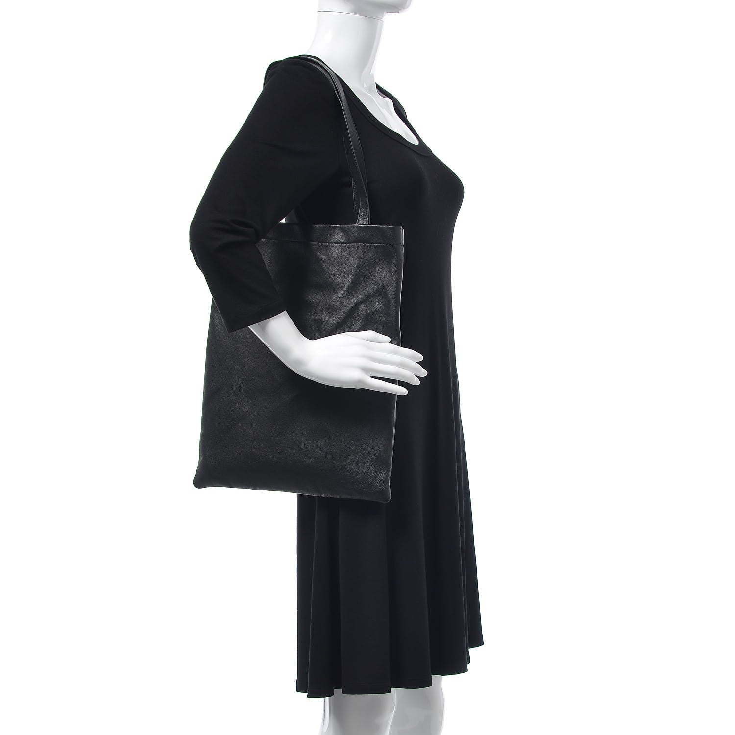 Saint Laurent Calfskin Tote Black 2 of 6