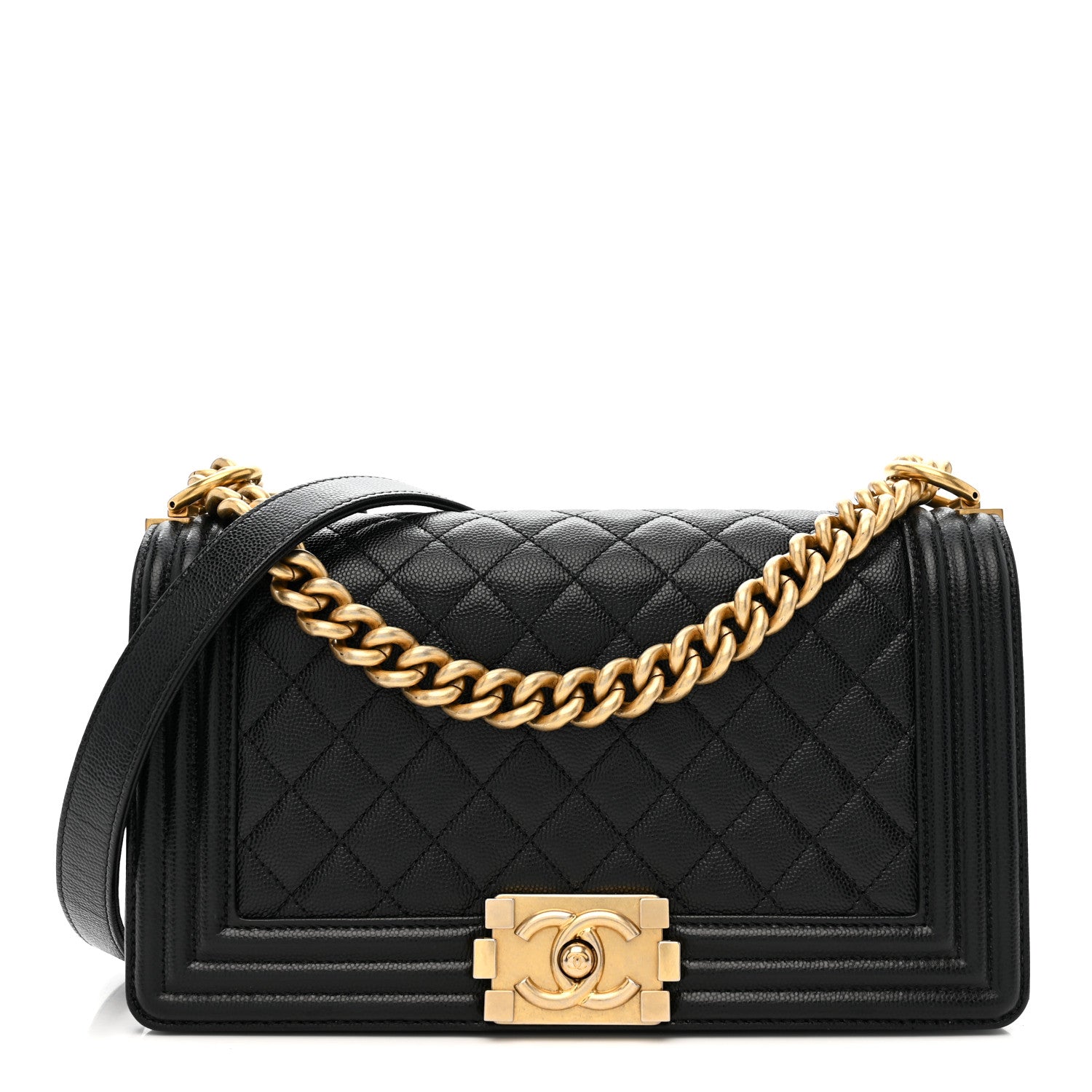 Chanel Caviar Quilted Medium Boy Flap Black 1 of 10