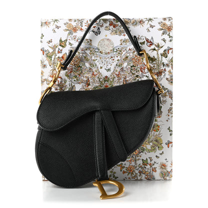 Christian Dior Grained Calfskin Mini Saddle Bag Black 11 of 11