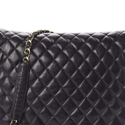 Chanel Lambskin Quilted Large Shoulder Flap Bag Black 9 of 11