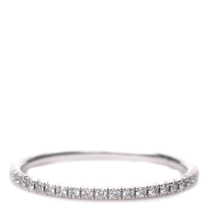 Tiffany 18K White Gold Diamond Metro Ring 7 1 of 4