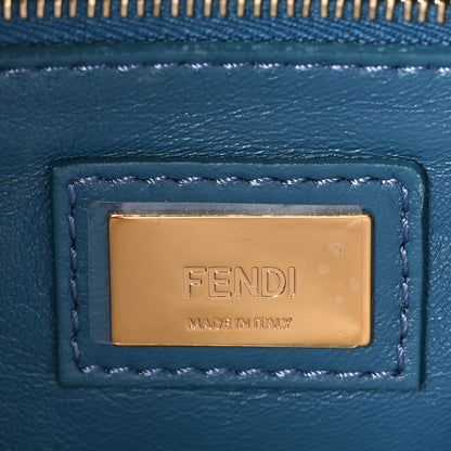 Fendi Nappa Mini Peekaboo Iconic Satchel Blue 6 of 14