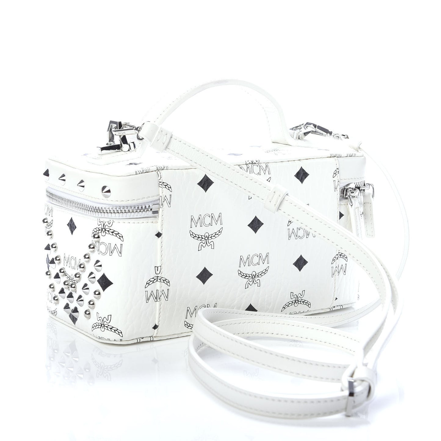 Visetos Rockstar Love Potion Studded Mini Vanity Crossbody Case White