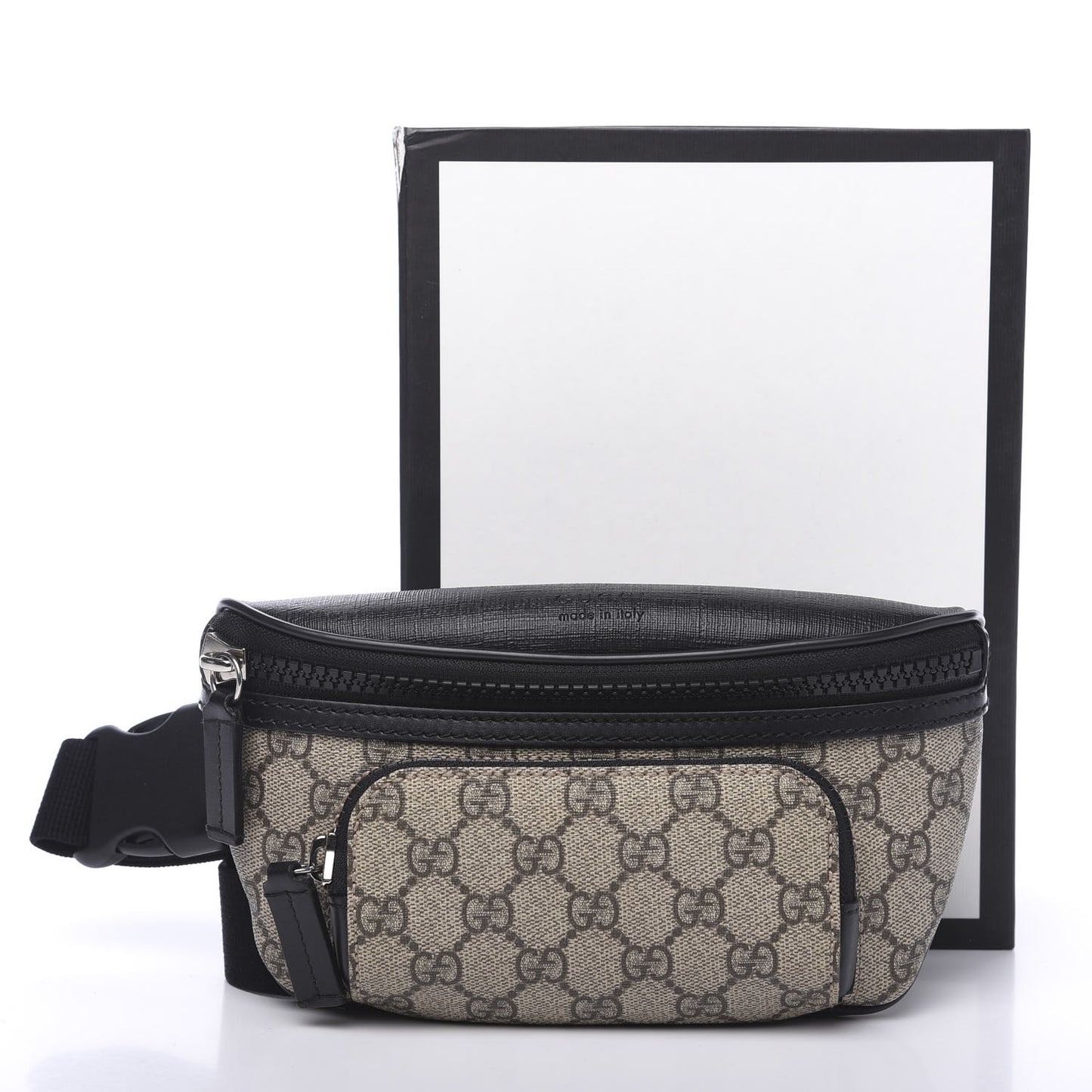 GG Supreme Monogram Belt Bag Black