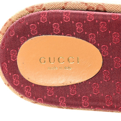Gucci Canvas GG Monogram Angelina Platform Slide Sandals 40 Beige Ruggine 7 of 7