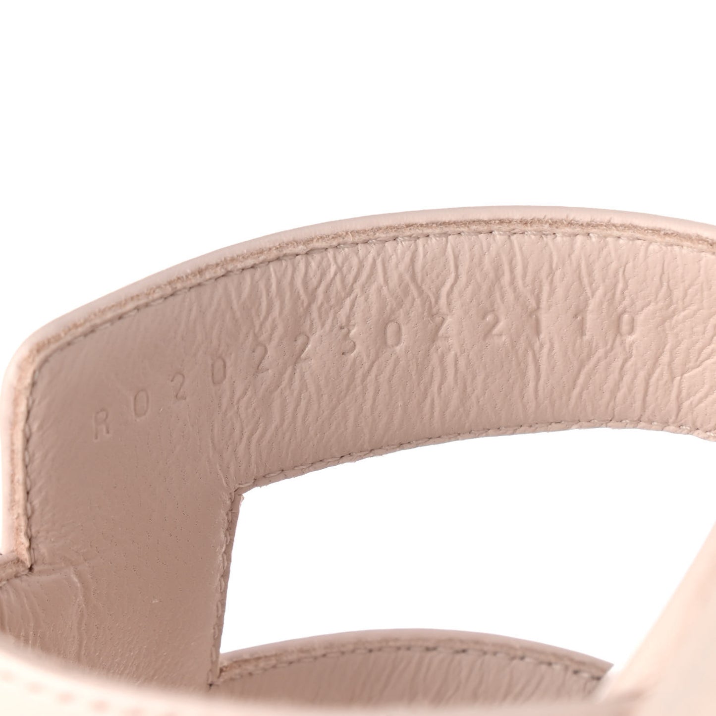 Box Calfskin Oran Sandals 38.5 Rose Pale