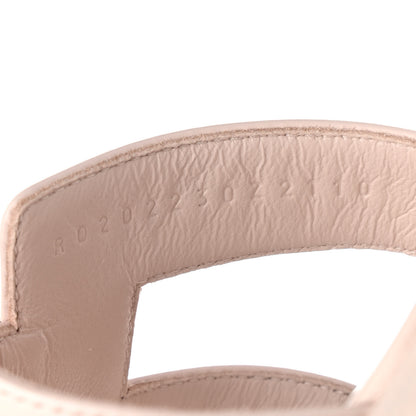 Hermes Box Calfskin Oran Sandals 38.5 Rose Pale 8 of 9