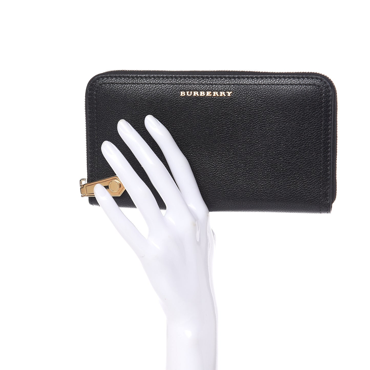 Soft Grain Calfskin Elmore Zip Around Wallet Black