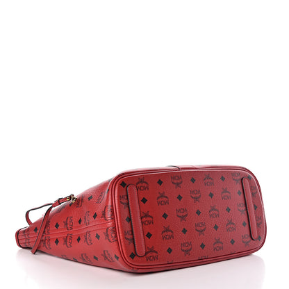 MCM Visetos Medium Liz Reversible Shopper Tote Ruby Red 7 of 17