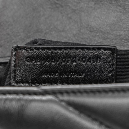 Saint Laurent Calfskin Y Quilted Monogram Toy Loulou Crossbody Bag Black 8 of 11
