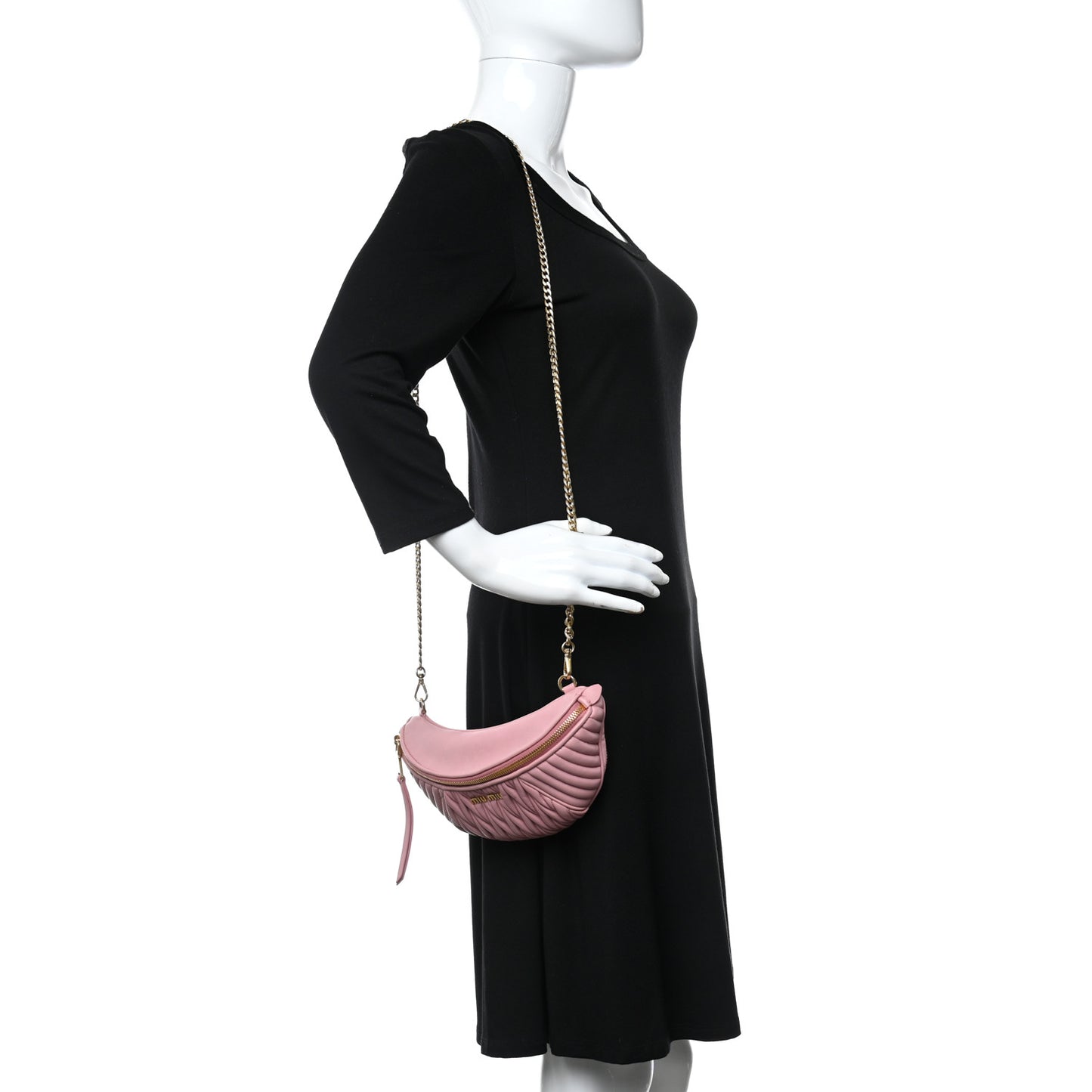 Nappa Matelasse Rider Belt Bag Orchid Pink