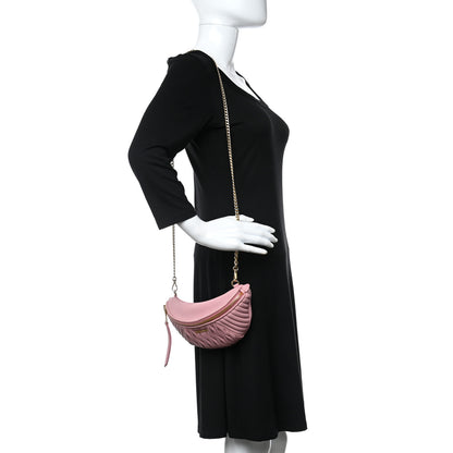 Miu Miu Nappa Matelasse Rider Belt Bag Orchid Pink 3 of 14
