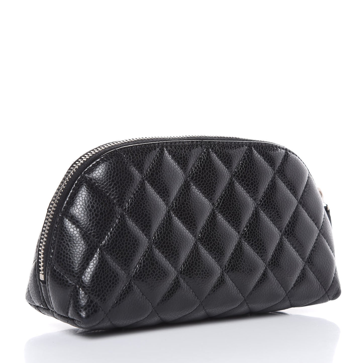 Caviar Quilted Cosmetic Case Black