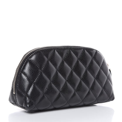 Chanel Caviar Quilted Cosmetic Case Black 3 of 12