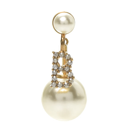 Christian Dior Crystal Pearl My ABCDior B Tribale Earring Gold 1 of 4
