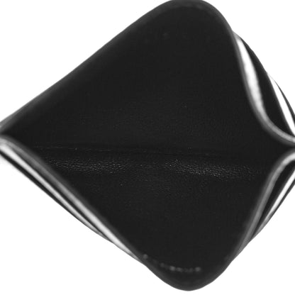 Balenciaga Grained Calfskin Logo Cash Rounded Card Holder Black White 5 of 9