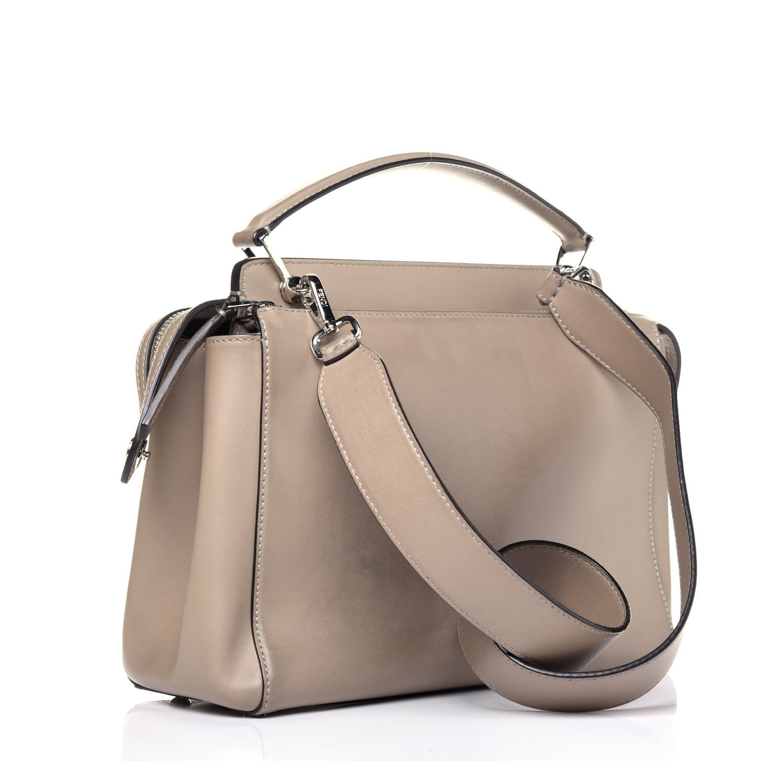 Fendi Vitello Baltico Dolce DotCom Satchel Tortora Papavero 3 of 26