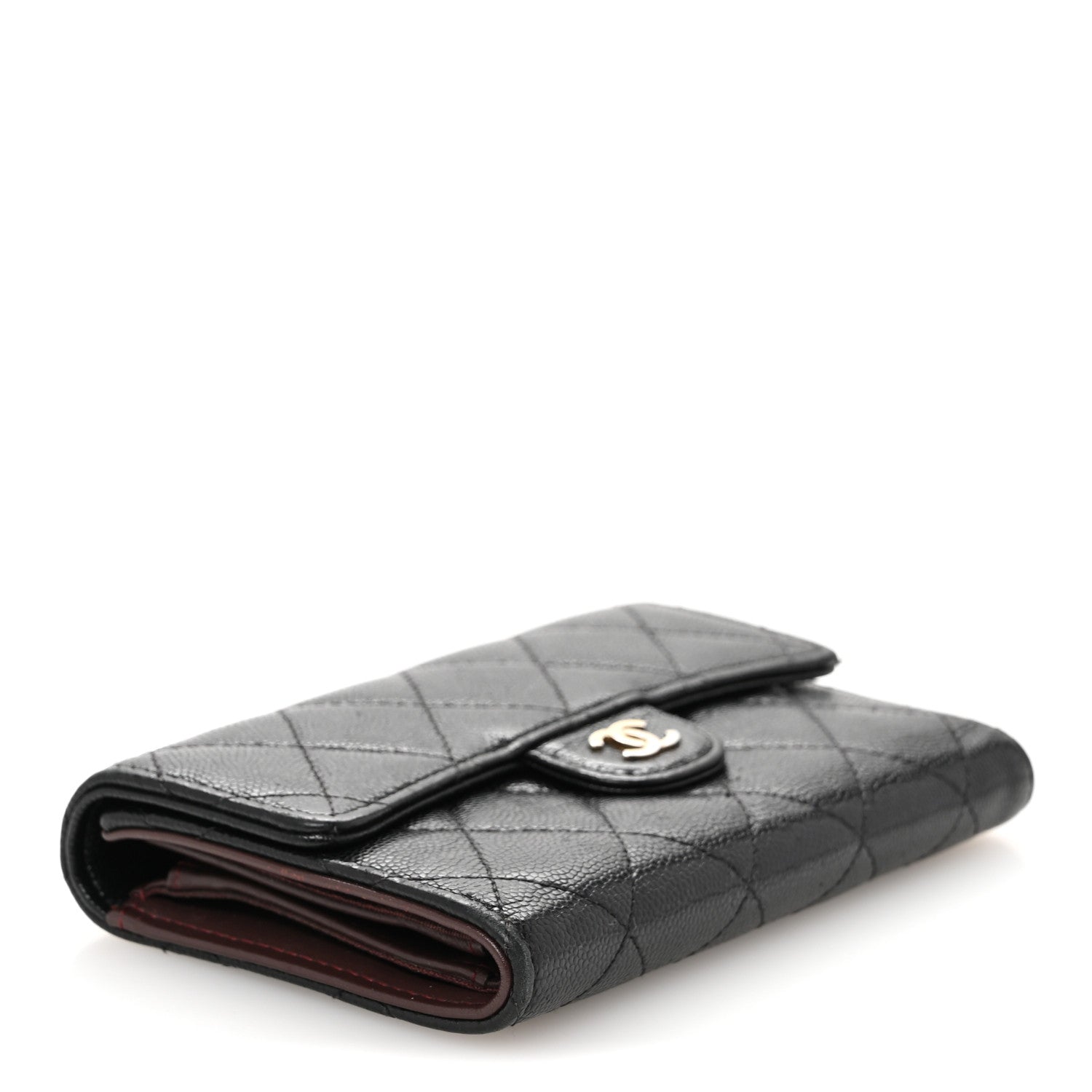 Chanel Caviar Quilted Medium Flap Wallet Black 4 of 12