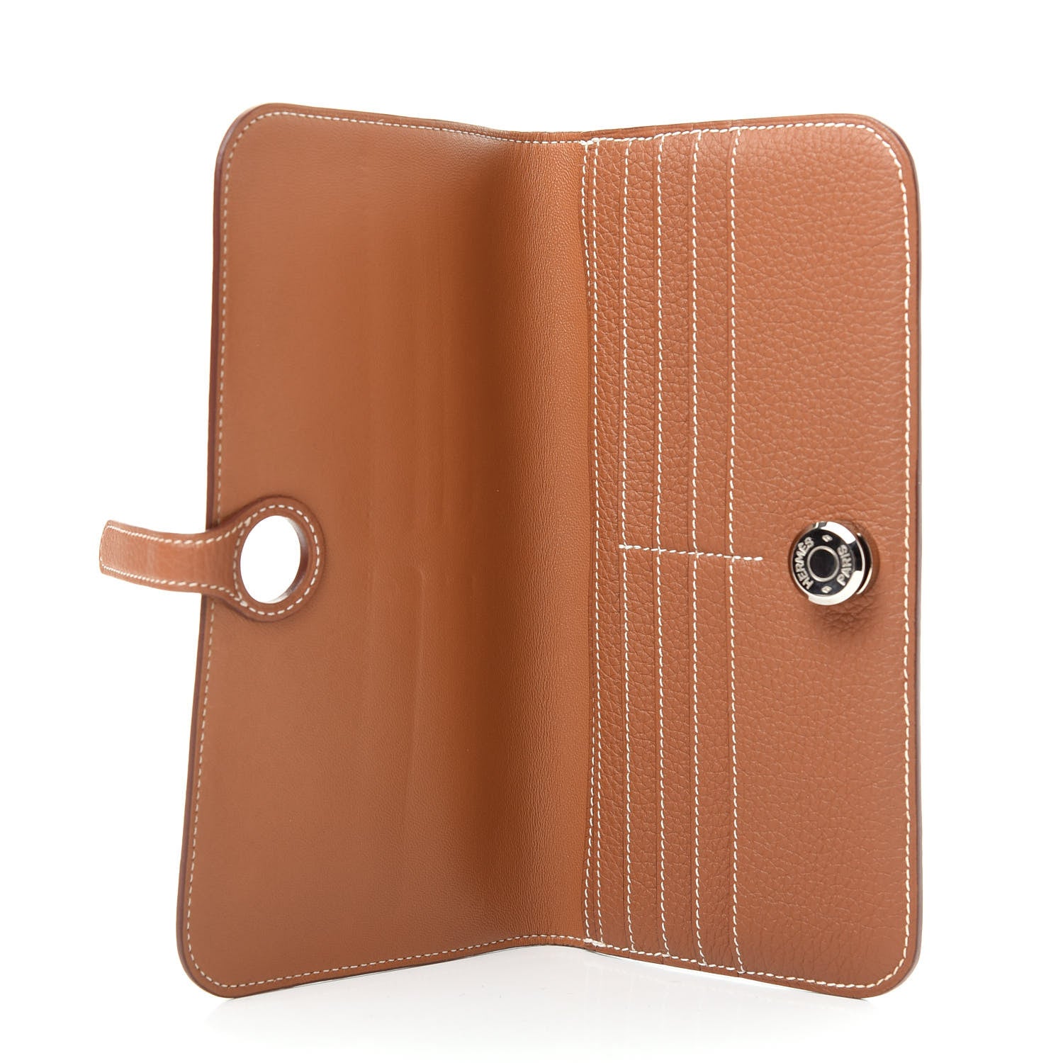 Hermes Togo Dogon Recto Verso Wallet Gold 5 of 8