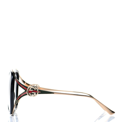Gucci Round Frame Injected GG0226S Sunglasses Black 3 of 7