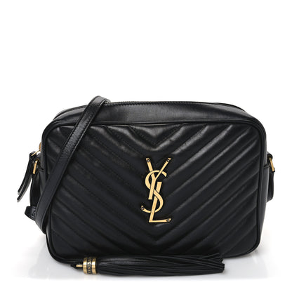 Saint Laurent Calfskin Matelasse Monogram Lou Camera Bag Black 1 of 12