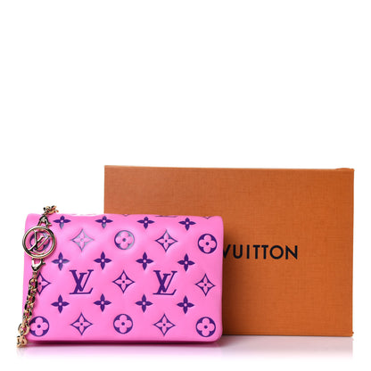 Louis Vuitton Lambskin Embossed Monogram Vuittamins Pochette Coussin Rose Violet 13 of 14
