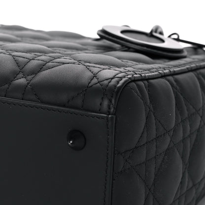 Christian Dior Ultra Matte Calfskin Cannage Medium Lady Dior Black 9 of 12