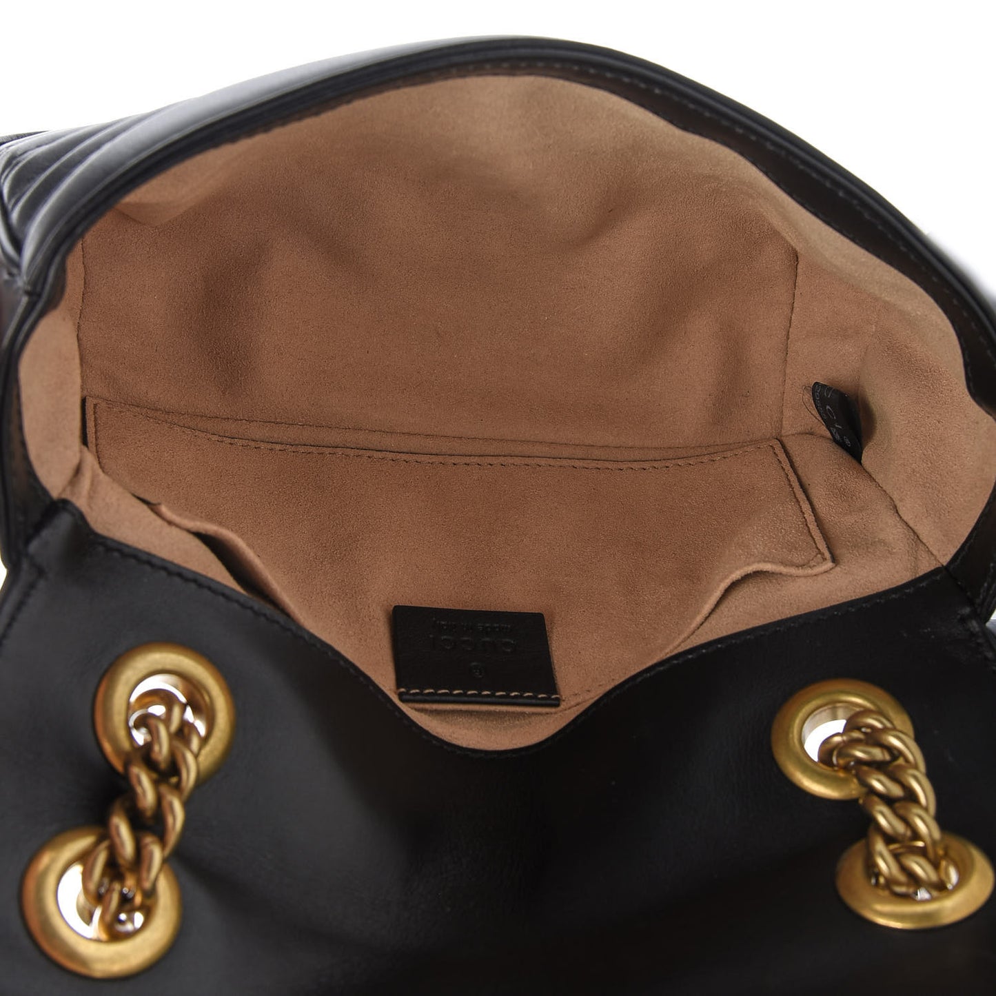 Calfskin Matelasse Mini GG Marmont Shoulder Bag Black