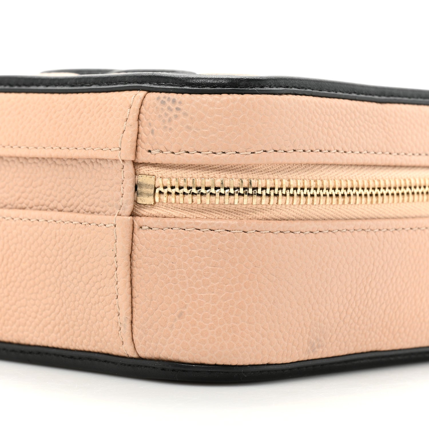 Chanel Caviar Quilted Small CC Filigree Vanity Case Beige Black 9 of 14