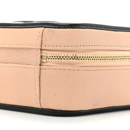 Chanel Caviar Quilted Small CC Filigree Vanity Case Beige Black 9 of 14