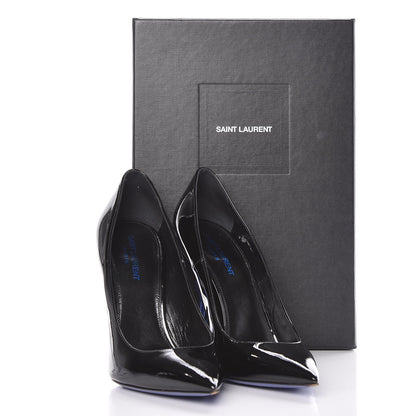 Saint Laurent Patent Calfskin Opyum 110 Pumps 40 Black Blue 15 of 15