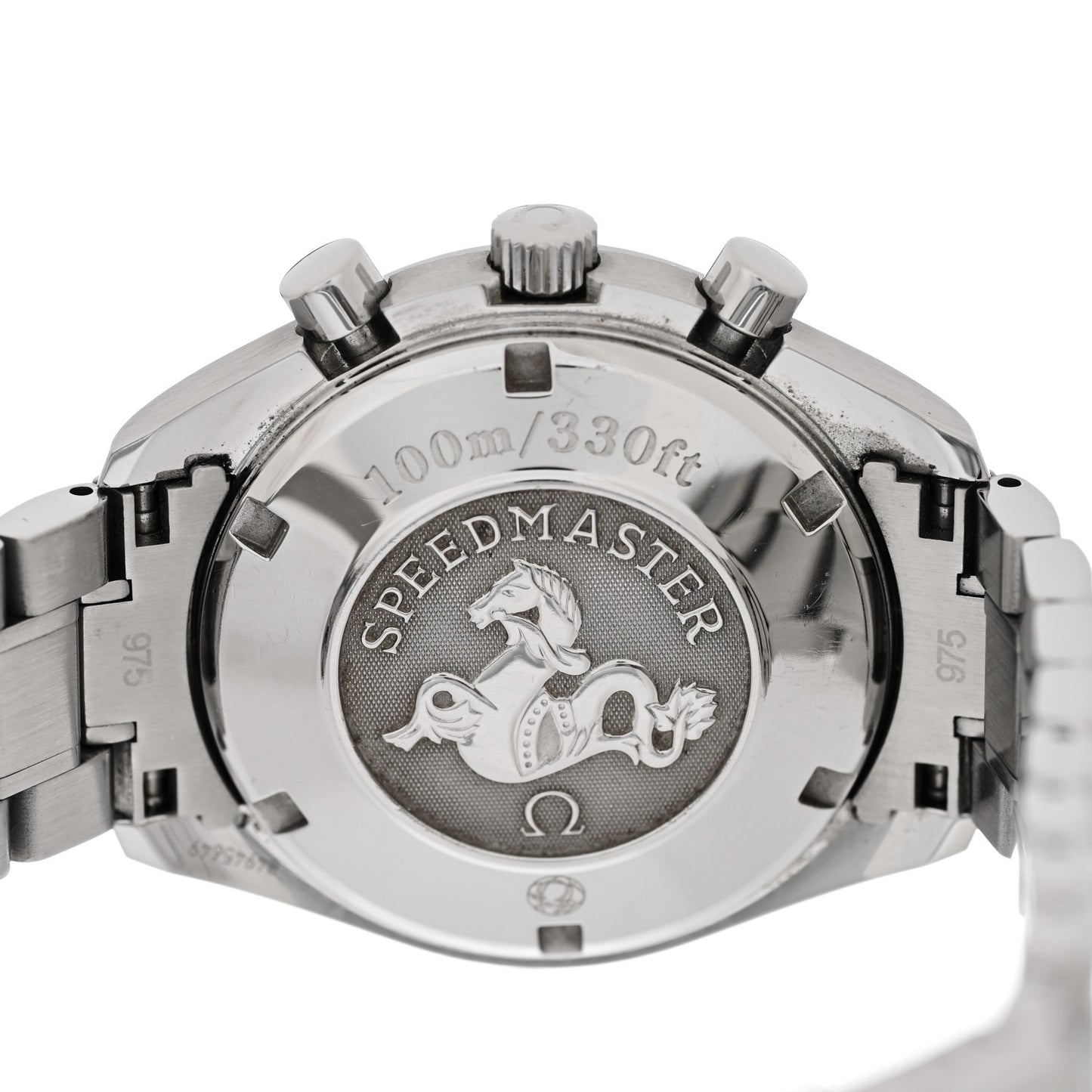 Stainless Steel 40mm Speedmaster Date Automatic Watch White 3211.31.00
