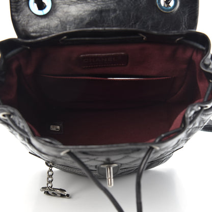 Chanel Glazed Calfskin Quilted Small Salzburg Mountain Backpack Black 4 of 9