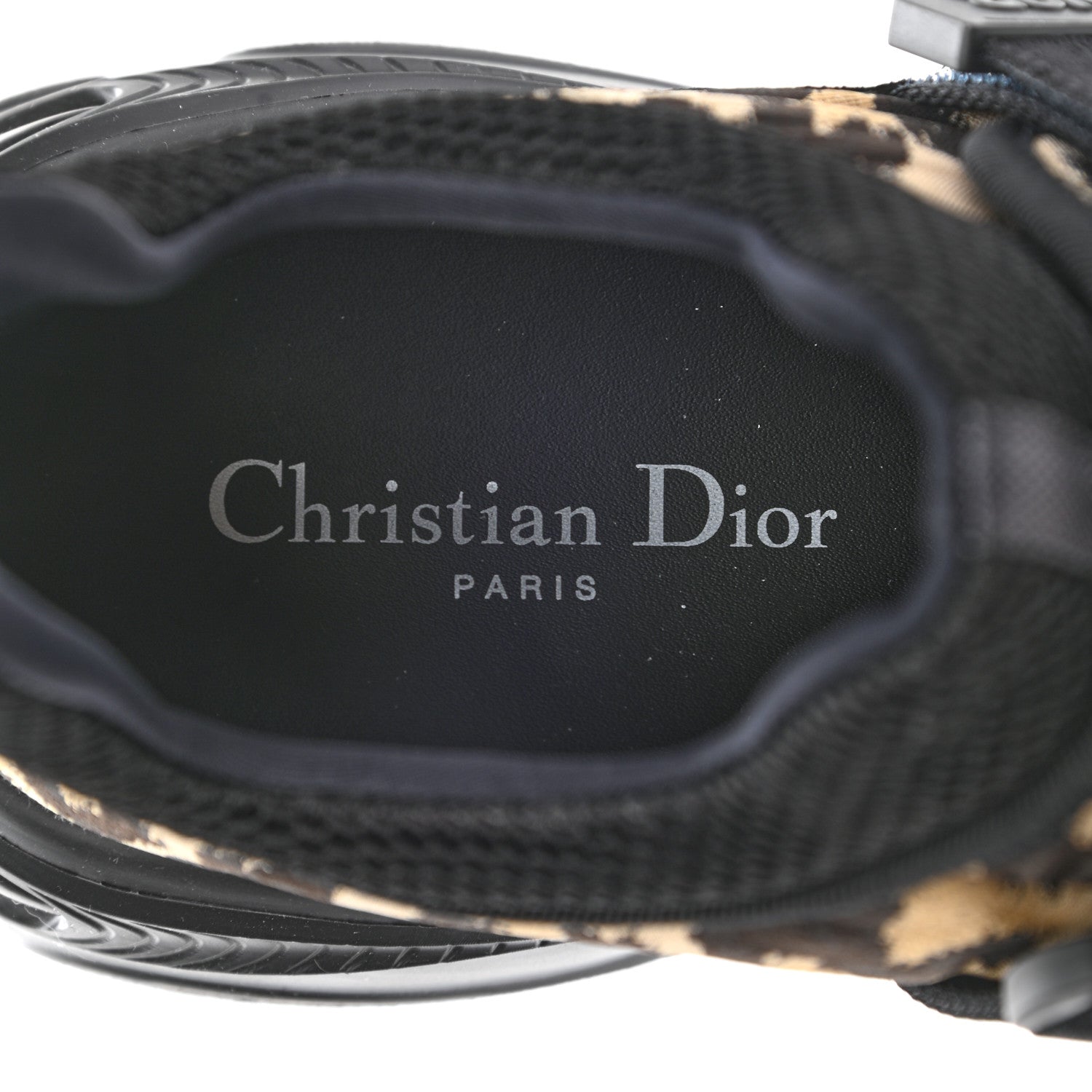 Christian Dior Technical Fabric Nylon Leopard Print Womens D-Wander Sneakers 39.5 Black 8 of 10